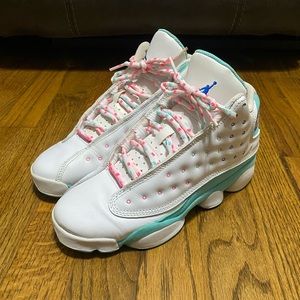 Nike Air Jordan 13 GS Aurora Green. Size 4Y. Used.